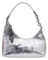 LEATHER HOBO BAG SÁASIL - ENGRAVED BUTTERFLY - Pineda Covalin US