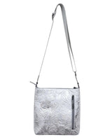 LEATHER MESSENGER BAG - ENGRAVED BUTTERFLY - Pineda Covalin US