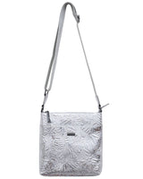 LEATHER MESSENGER BAG - ENGRAVED BUTTERFLY - Pineda Covalin US