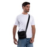 LEATHER MESSENGER BAG - YUMIL PRE-HISPANIC FRETS - Pineda Covalin US