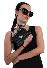 LEATHER MINI CROSSBODY BAG - SIHUL ENGRAVED DRAGONFLY - Pineda Covalin US