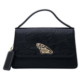 LEATHER MINI CROSSBODY BAG - SIHUL ENGRAVED DRAGONFLY - Pineda Covalin US