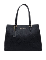 LEATHER SATCHEL BAG KAN EK' - ENGRAVED DRAGONFLY - Pineda Covalin US