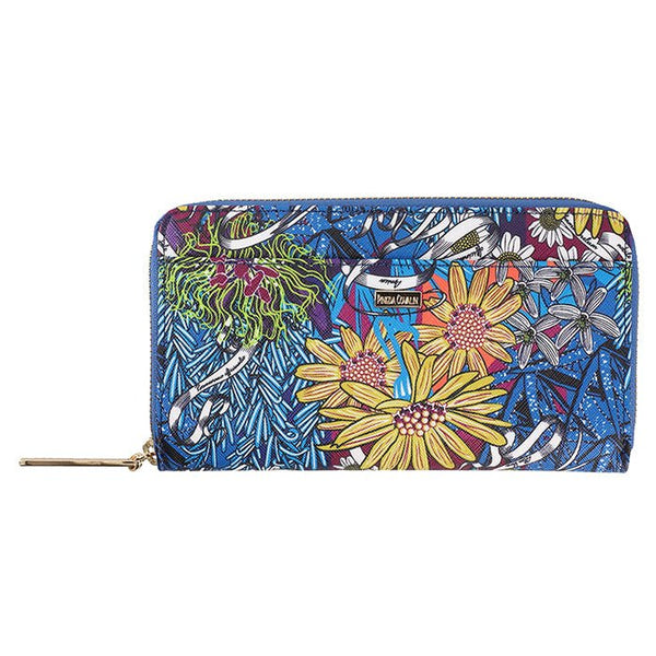 MEDIUM SAFFIANO WALLET - HERBALIST FLOWERS - Pineda Covalin US