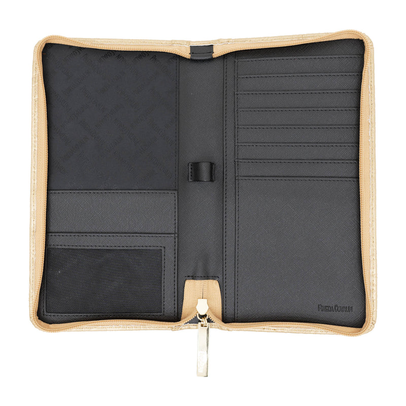 PASSPORT HOLDER - ENGRAVED GOLDEN BUTTERFLY - Pineda Covalin US