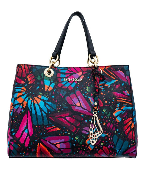 SATCHEL BAG - EMBROIDERED BUTTERFLY - Pineda Covalin US