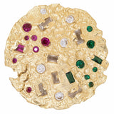 SCARF RING - CIRCULAR GOLD-PLATED BRONZE - Pineda Covalin US