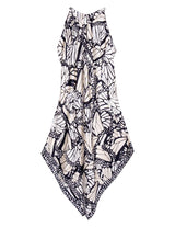 SILK DRESS - MACRO BUTTERFLY - Pineda Covalin US