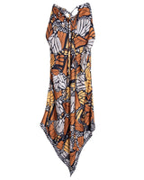 SILK DRESS - MACRO BUTTERFLY - Pineda Covalin US