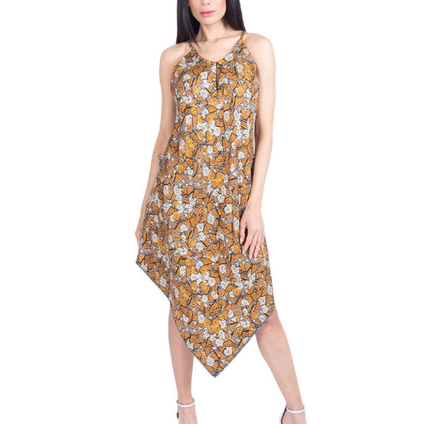silk laundry butterfly dress The Full Sleeve Bias Dress in SYMBIOTIC. Featuring the Comet Motha native  of Madagascar's rainforests. With vibrant yellow and brown wings, its  signature feature is the long, tail-like hindwings, extending up to