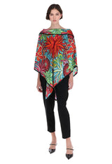 SILK PONCHO - CACTACEANS SANCTUARY - Pineda Covalin US