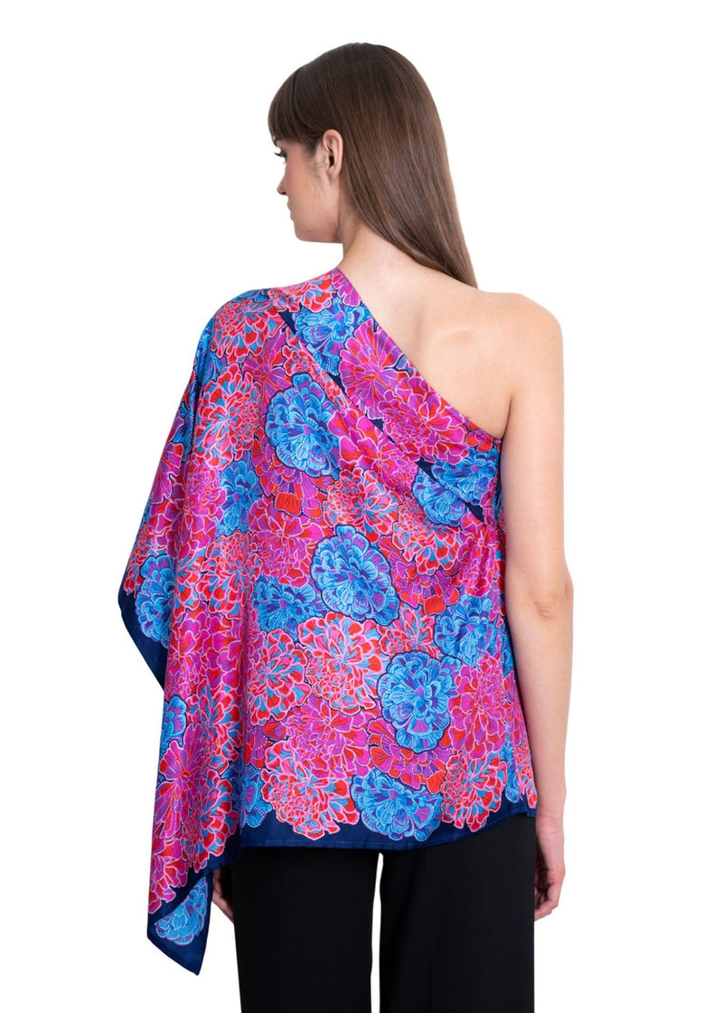 ジャケット・アウター SHINRABANSHO SILK 100% poncho a2 SILK PONCHO - CEMPASUCHIL - Pineda Covalin US