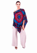 SILK PONCHO - CENOTE - Pineda Covalin US
