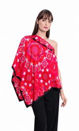 SILK PONCHO - HUMMINGBIRD - Pineda Covalin US