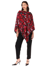 SILK PONCHO - MONARCH BUTTERFLY FLIGHT - Pineda Covalin US