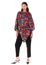 SILK PONCHO - MONARCH BUTTERFLY FLIGHT - Pineda Covalin US