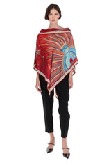 SILK PONCHO - PLUMAGE ART - Pineda Covalin US