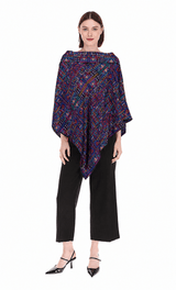 SILK PONCHO - TEOTIHUACAN - Pineda Covalin US