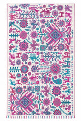 SILK SHAWL – HUICHOL ART - Pineda Covalin US