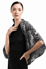 SILK SHAWL WITH VELVET – FOLIAGE - Pineda Covalin US