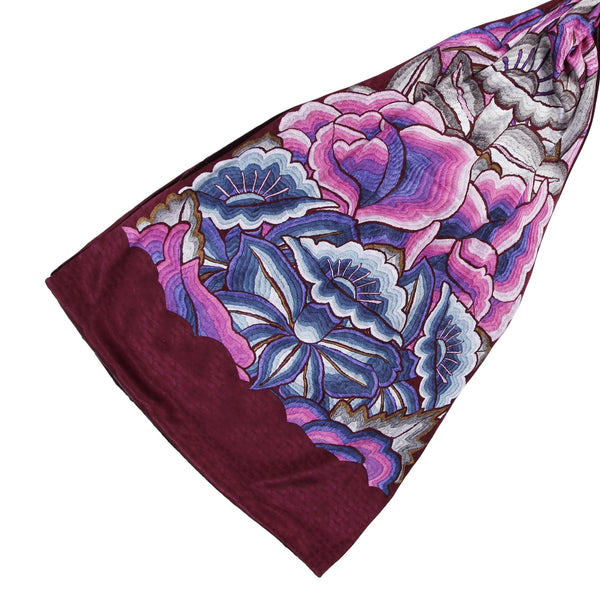 SILK SHAWL WITH VELVET - ISTMO - Pineda Covalin US
