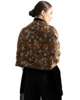 SILK SHAWL WITH VELVET - MONARCH BUTTERFLY - Pineda Covalin US