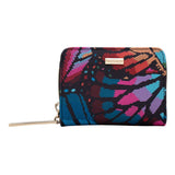 SMALL SAFFIANO WALLET KIB - EMBROIDERED BUTTERFLY - Pineda Covalin US
