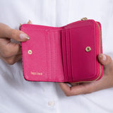 SMALL SAFFIANO WALLET KIB - PRE-HISPANIC FRETS - Pineda Covalin US
