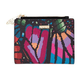 SMALL SAFFIANO WALLET - YEMAL EMBROIDERED BUTTERFLY - Pineda Covalin US