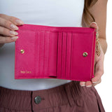 SMALL SAFFIANO WALLET - YEMAL PRE-HISPANIC FRETS - Pineda Covalin US