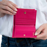 SMALL SAFFIANO WALLET - YEMAL PRE-HISPANIC FRETS - Pineda Covalin US
