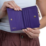 SMALL SAFFIANO WALLET - YEMAL PRE-HISPANIC FRETS - Pineda Covalin US