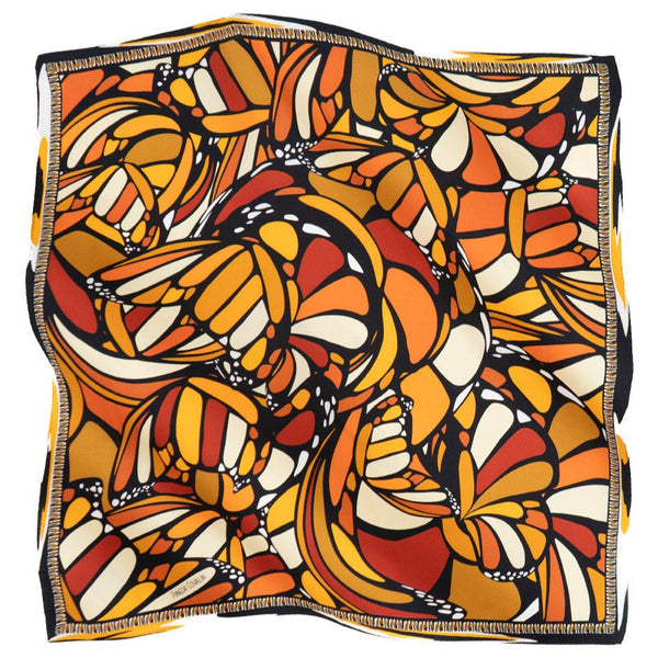 SMALL SILK SCARF - ABSTRACT BUTTERFLY - Pineda Covalin US
