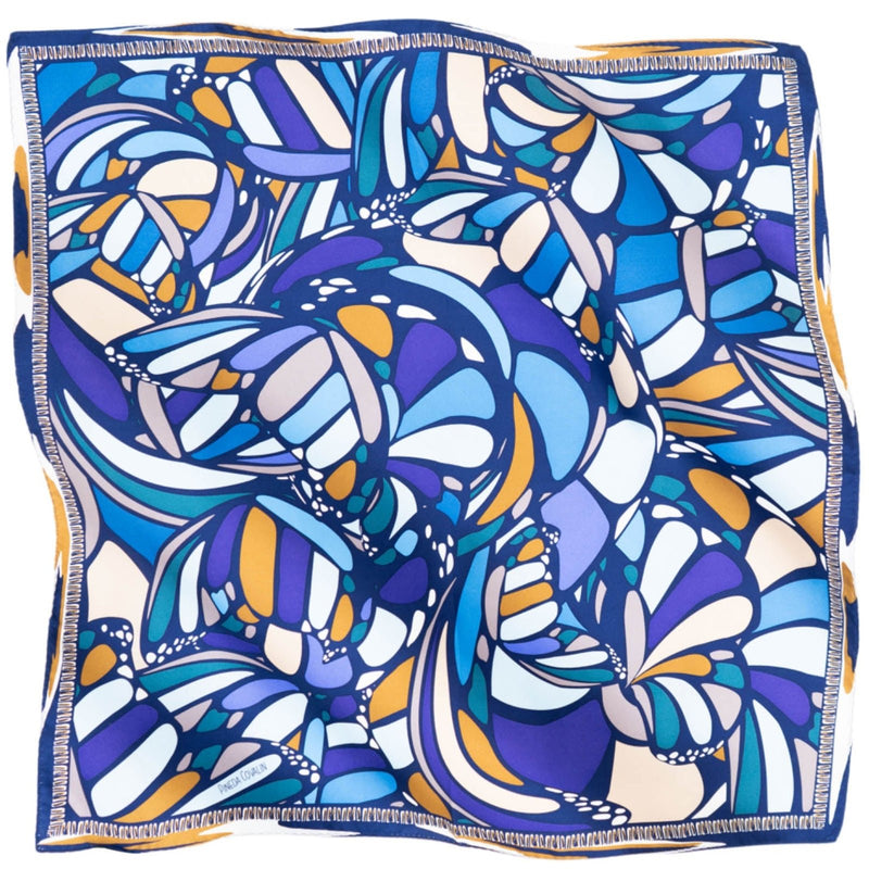 SMALL SILK SCARF - ABSTRACT BUTTERFLY - Pineda Covalin US