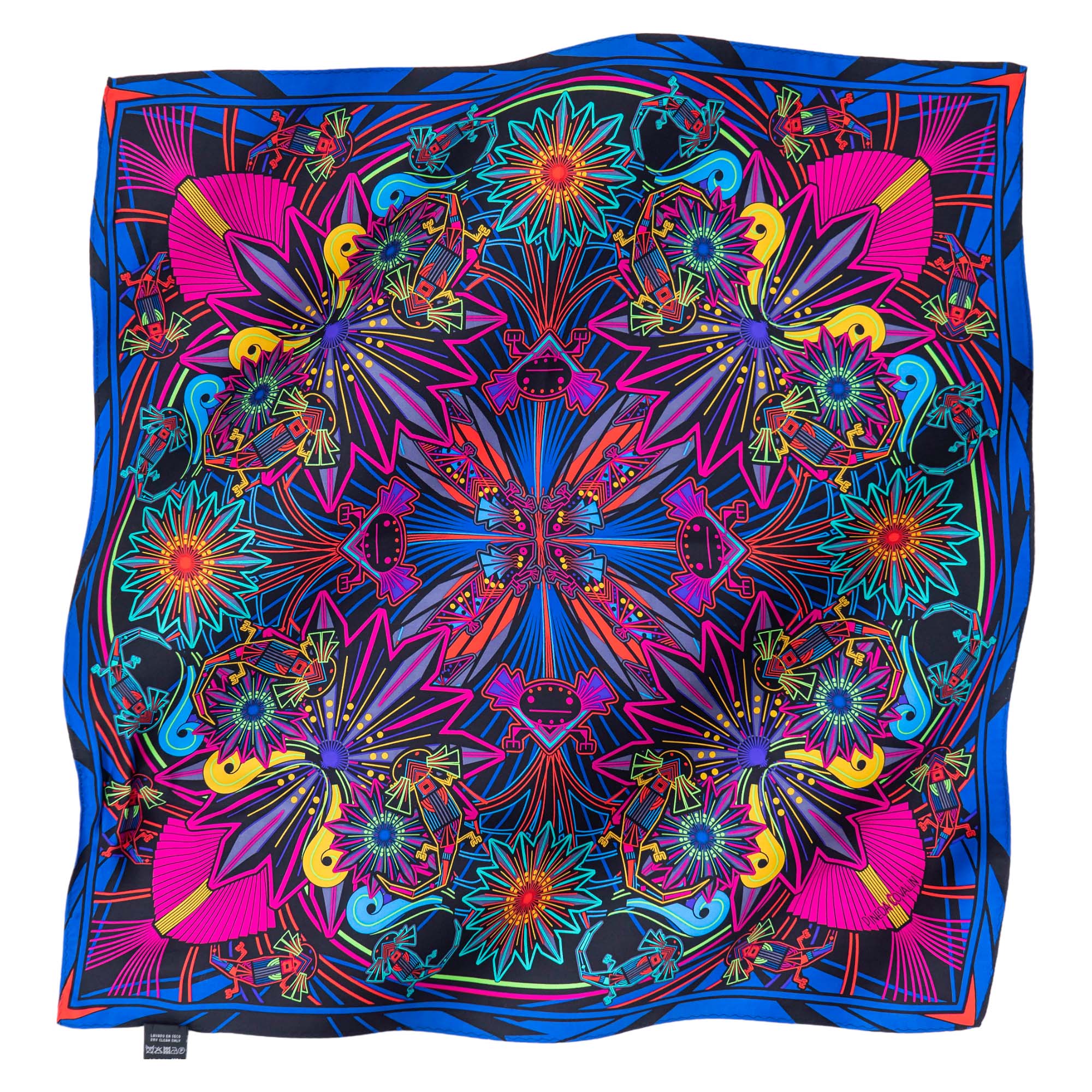 SMALL SILK SCARF - AXOLOTLS - Pineda Covalin US