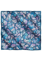 SMALL SILK SCARF - EMBROIDERED BUTTERFLY - Pineda Covalin US