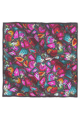 SMALL SILK SCARF - EMBROIDERED BUTTERFLY - Pineda Covalin US