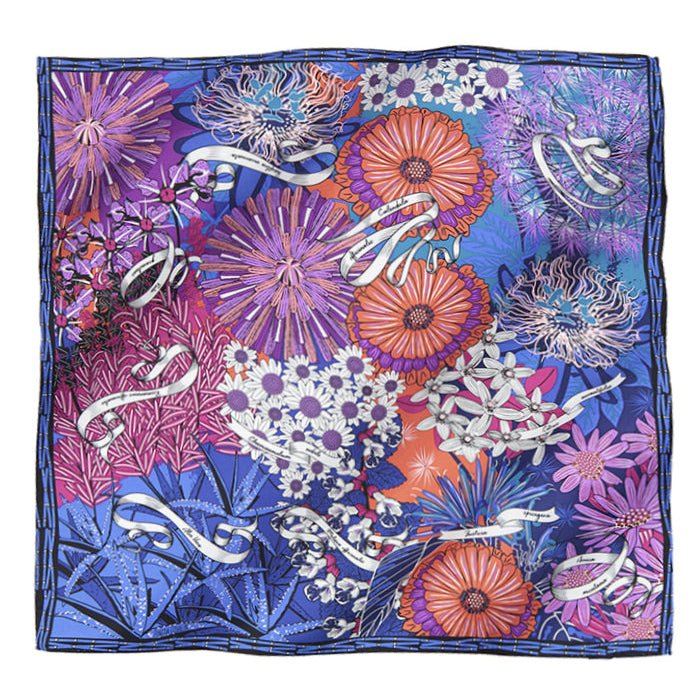 SMALL SILK SCARF - HERBALIST FLOWERS - Pineda Covalin US