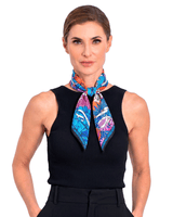 SMALL SILK SCARF - HERBALIST FLOWERS - Pineda Covalin US
