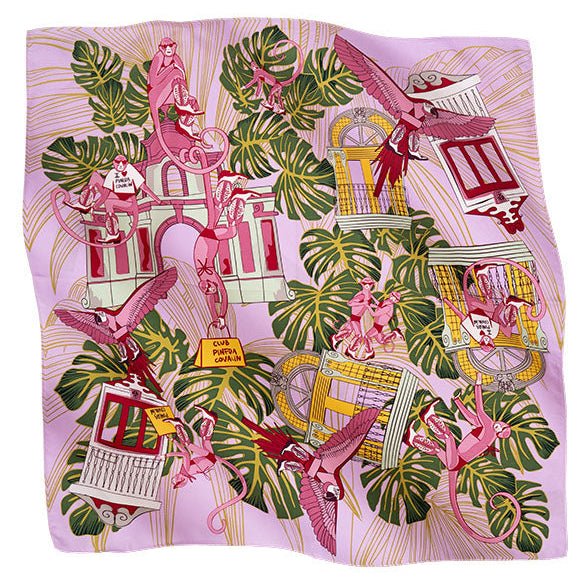 SMALL SILK SCARF - JUNGLE GUARDIAN MONKEYS – Pineda Covalin US