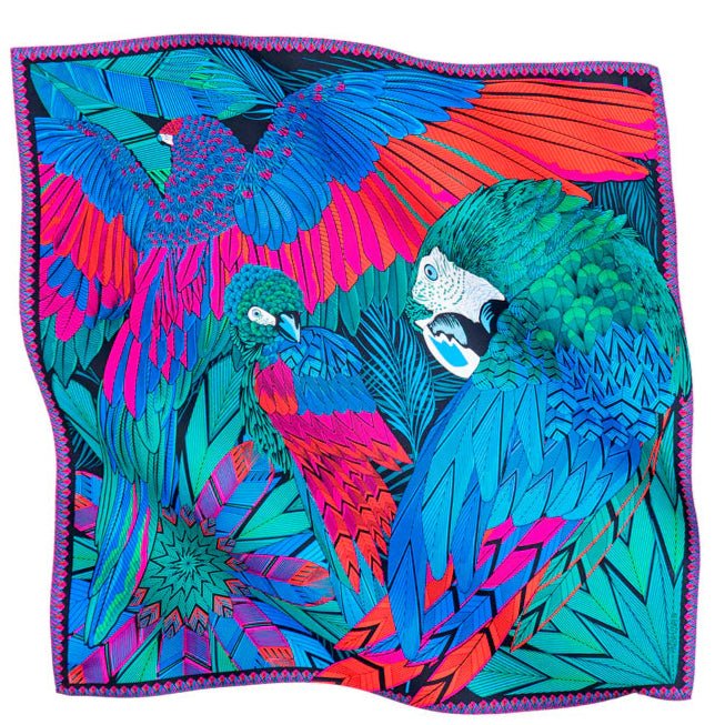 SMALL SILK SCARF - MACAW - Pineda Covalin US