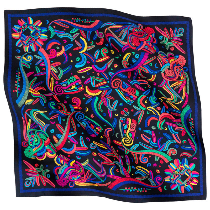 SMALL SILK SCARF - QUETZALCOATL - Pineda Covalin US