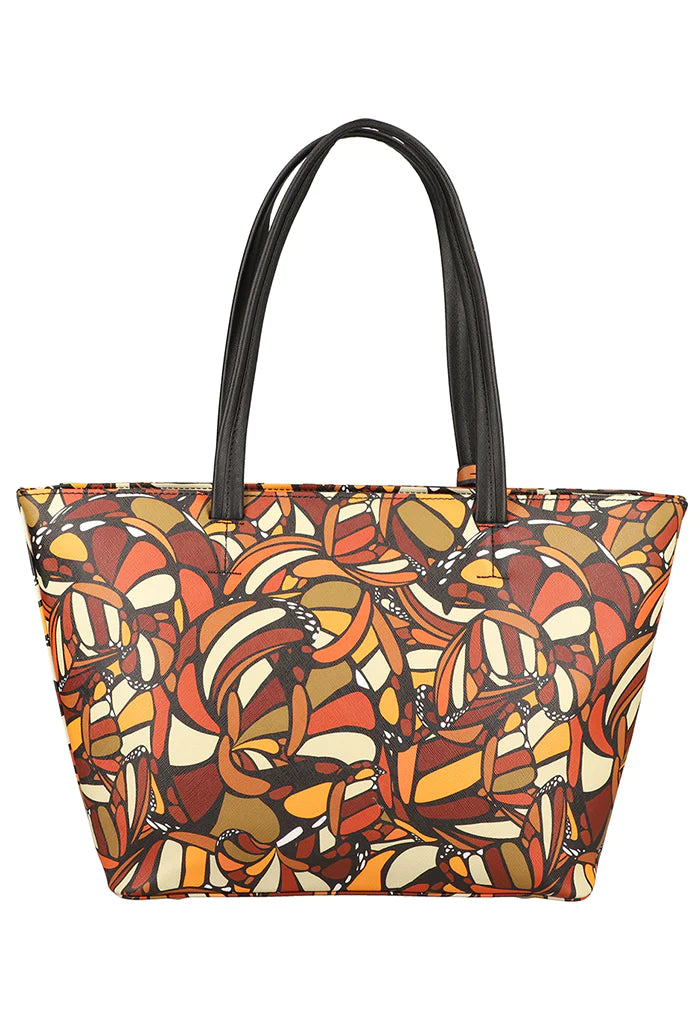 ABSTRACT BUTTERFLY SAFFIANO TOTE KIIN SAFF