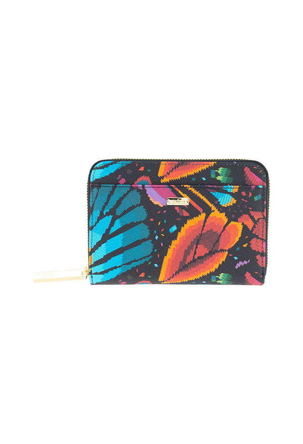 EMBROIDERED BUTTERFLY  SAFFIANO WALLET