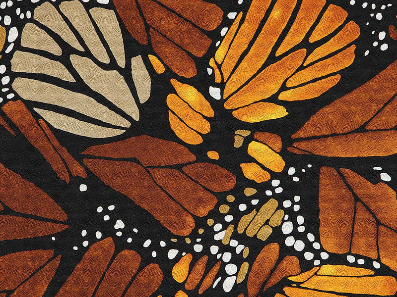 MONARCH BUTTERFLY VITRAL WITH VELVET SHAWL