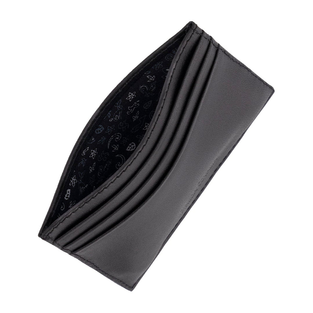 財布・小物その他 Western Accordion Card Holder Charcoal Accordion Card Case - Expandable Pebbled Leather Card Case