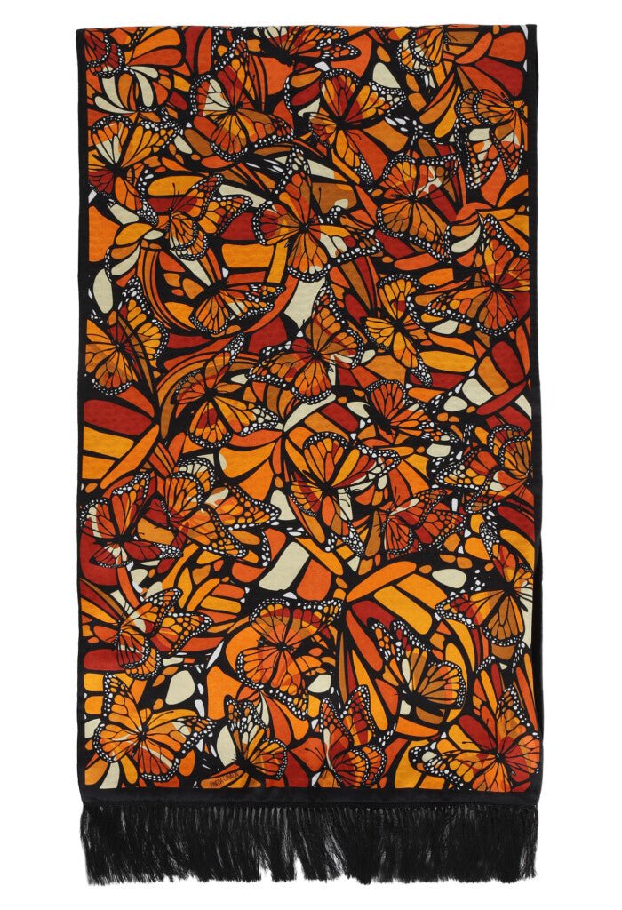 BUTTERFLY FLIGHT SHAWL WITH VELVET - Pineda Covalin US