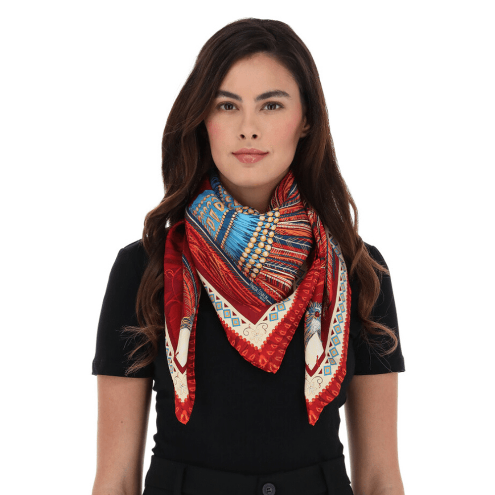 LARGE SILK SCARF - PLUMAGE ART – Pineda Covalin US