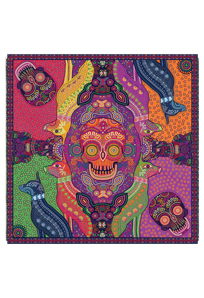 MICTLÁN DAY OF THE DEAD LARGE SCARF