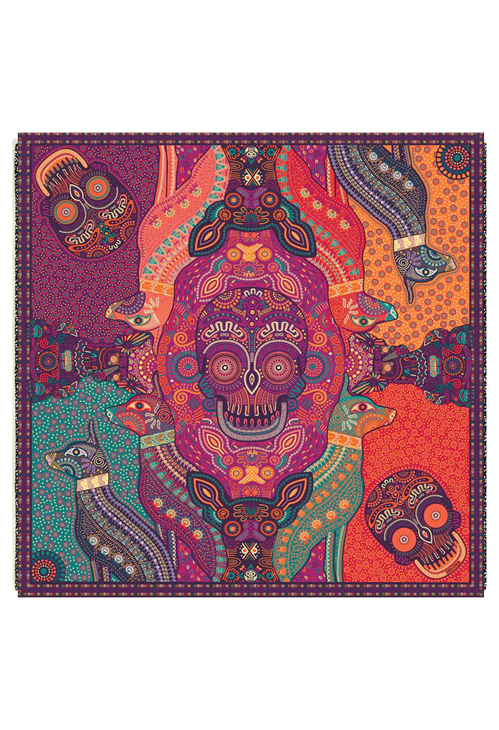 MICTLÁN DAY OF THE DEAD LARGE SCARF